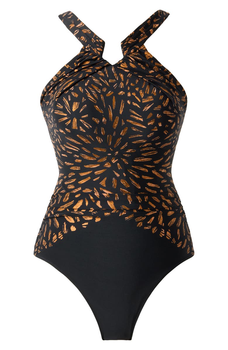 Miraclesuit<sup>®</sup> Costa D'Oro Aphrodite One-Piece Swimsuit, Alternate, color, Black