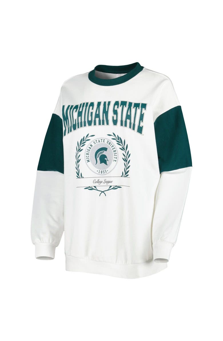 GAMEDAY COUTURE Women's Gameday Couture White Michigan State Spartans It's A Vibe Dolman Pullover Sweatshirt, Alternate, color,
