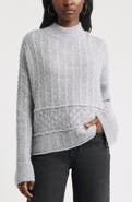 Treasure & Bond Mock Neck Alpaca & Wool Blend Sweater
