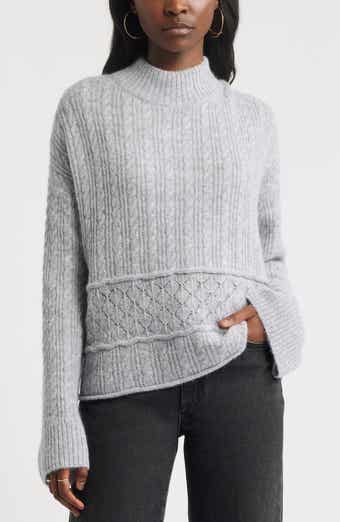 Treasure & Bond Mock Neck Alpaca & Wool Blend Sweater