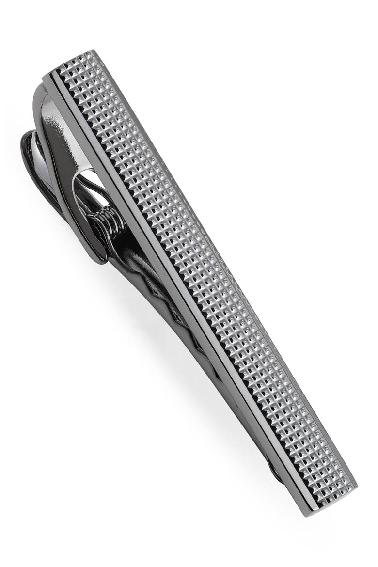 Iron Etched Tie Bar, Main, color, IRON