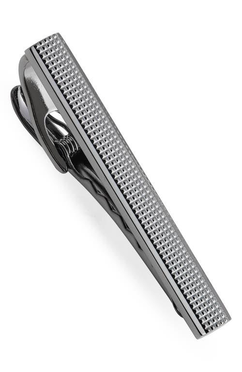 Eterna Iron Etched Tie Bar In Metallic