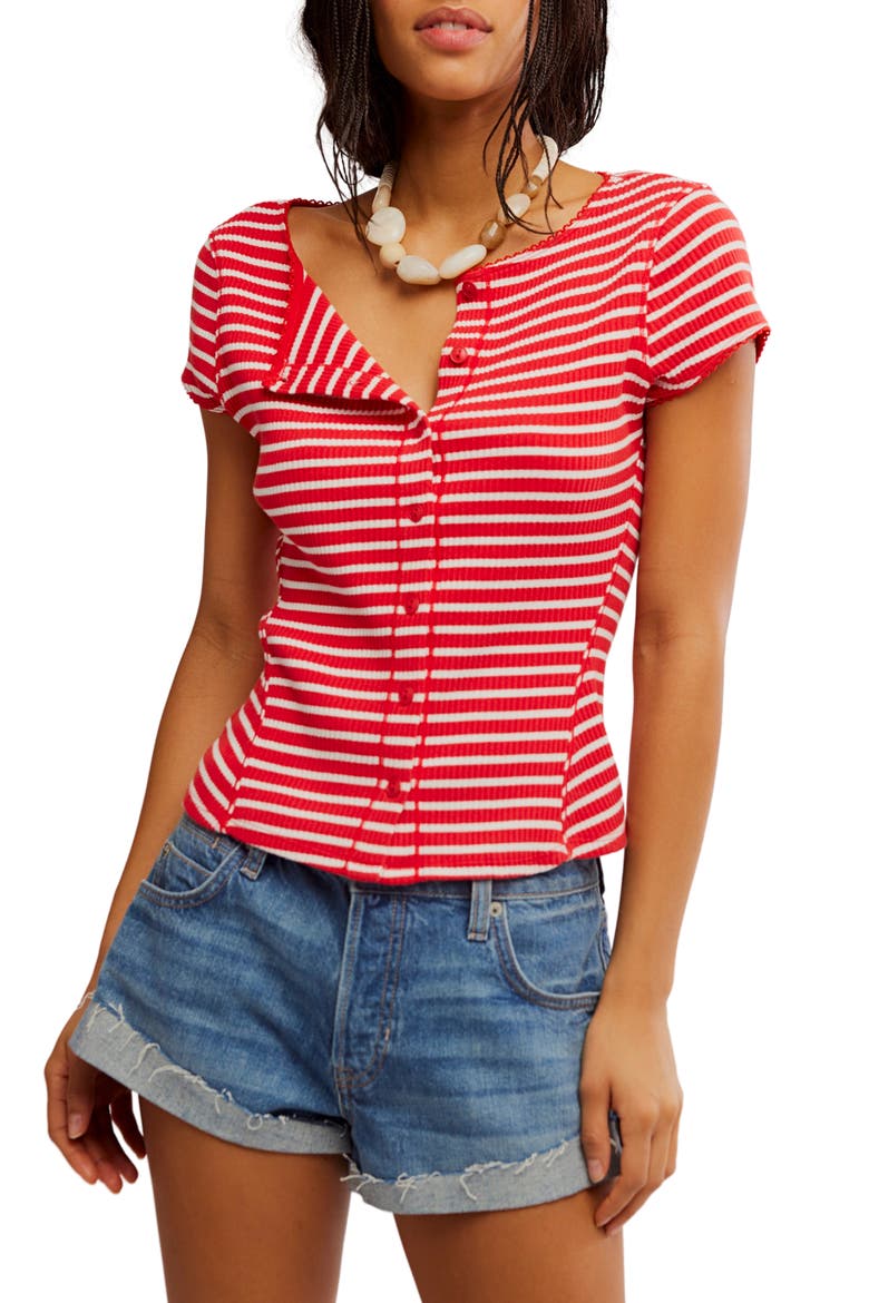 Most Wanted Stripe Rib Cardigan, Main, color, RED/ WHITE STRIPE