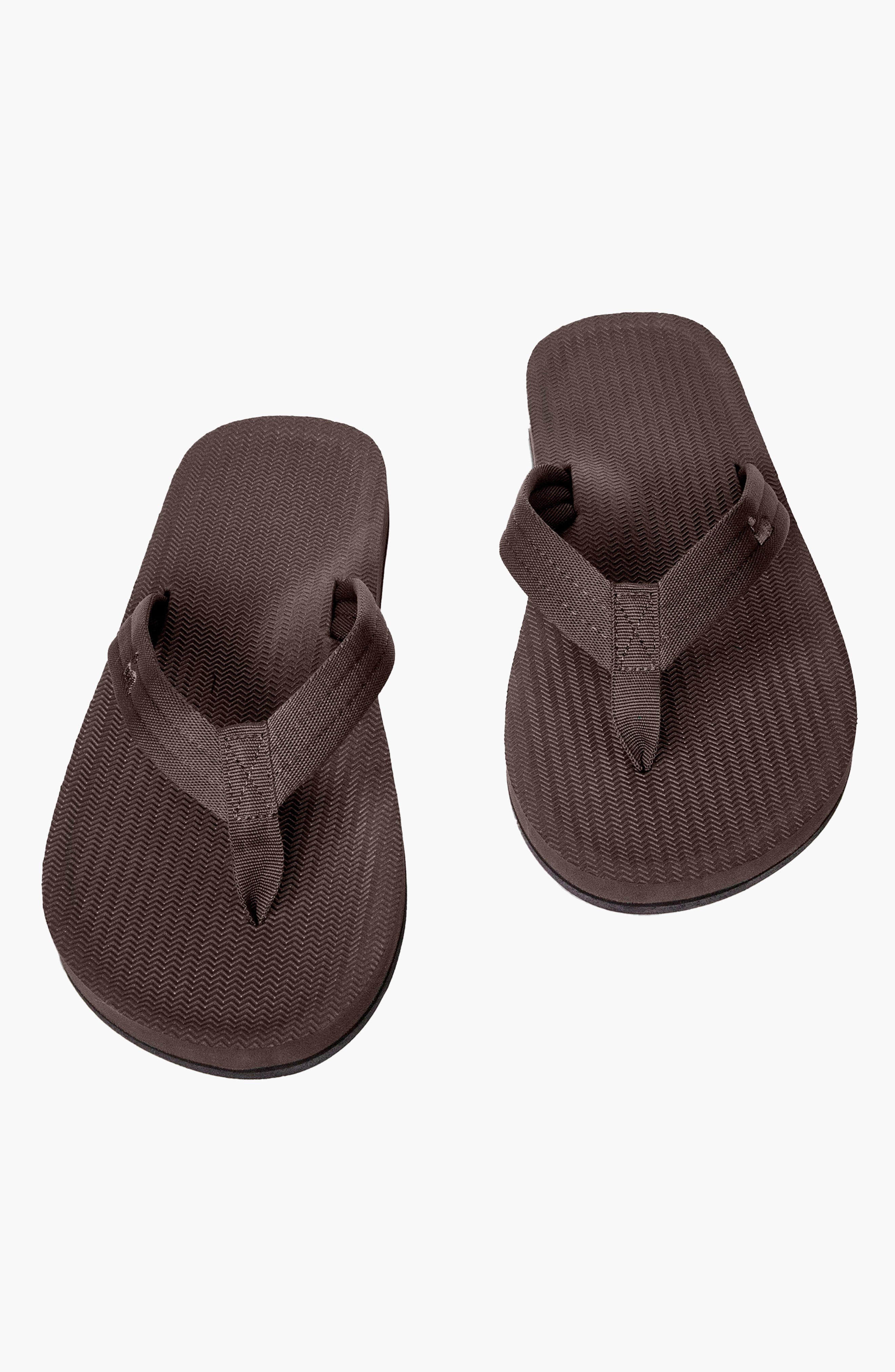 Responsibly-Made Tire Sole Easy Living Flip Flops, Alternate, color, Soil