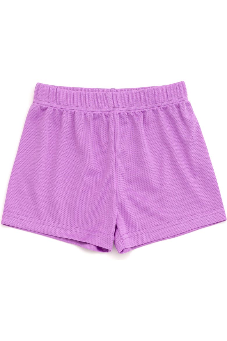 T-Shirt and Mesh Shorts Set, Alternate, color, Yellow Purple Bluey