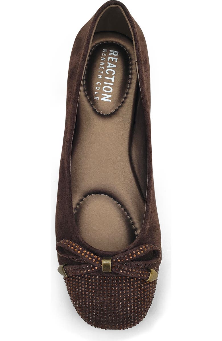 Reaction Kenneth Cole Ellie Ballet Flat, Alternate, color, Chocolate Micro