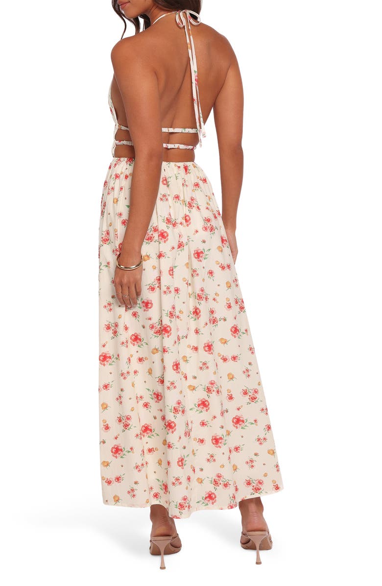 Petal & Pup Wilder Floral Maxi Halter Sundress, Alternate, color, Pink Floral