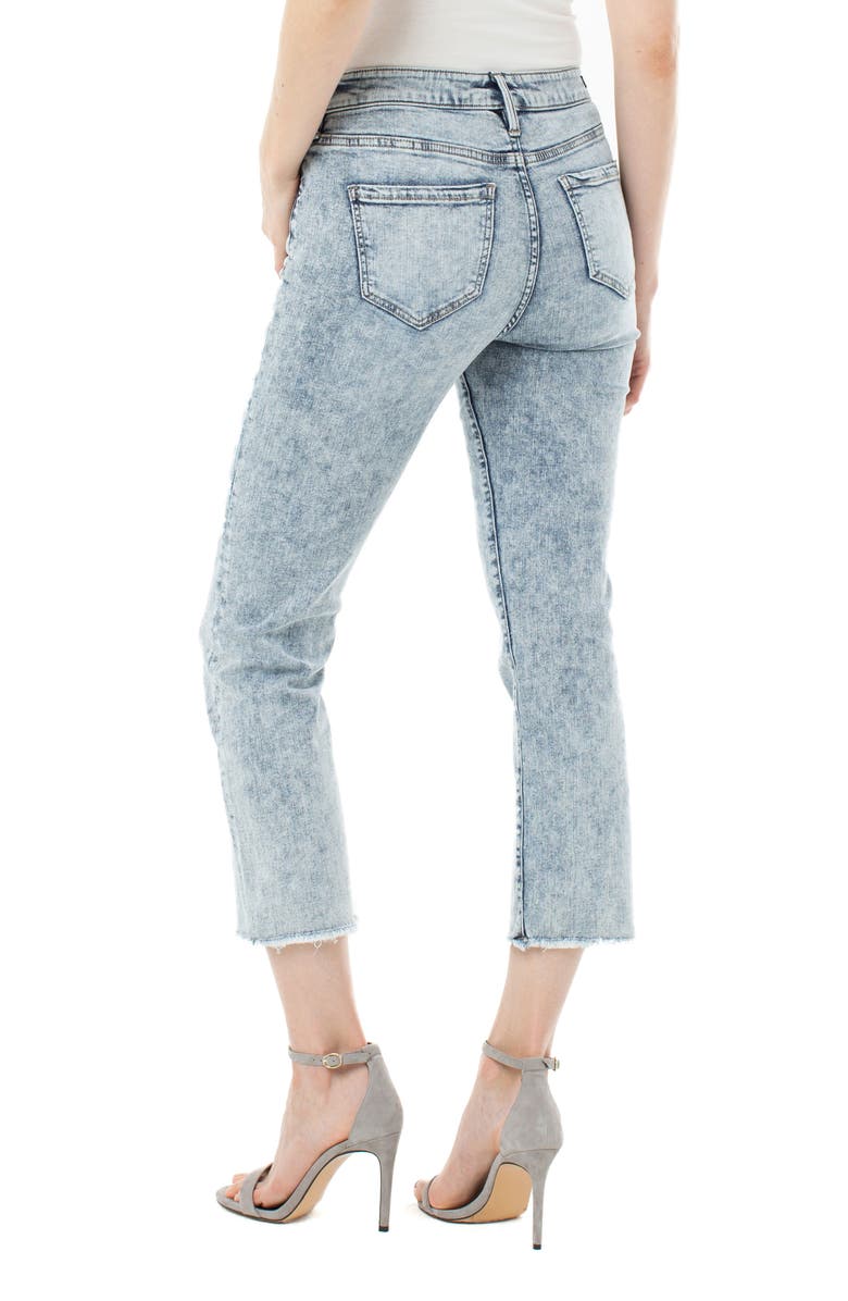Liverpool High Waist Raw Hem Crop Jeans, Alternate, color, 