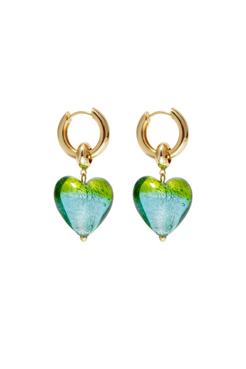 Esmée Glaze Heart Dangle Earrings