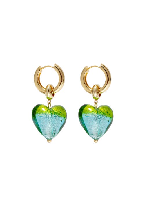 Classicharms Esmée Glaze Heart Dangle Earrings In Gold