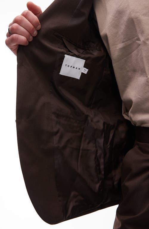 Topman Relaxed Fit Sport Coat In Brown