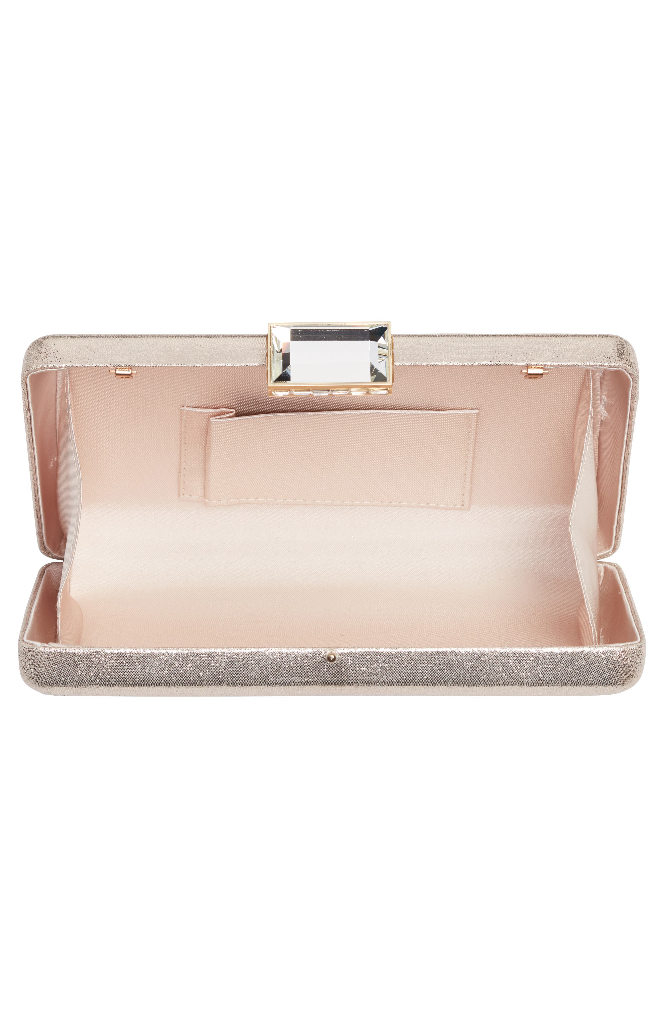 Nordstrom Metallic Box Clutch, Alternate, color, 
