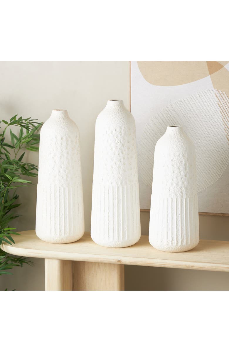 UMA Set of 3 Vase Set, Alternate, color, White