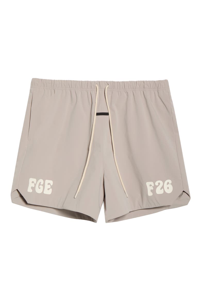 Logo Graphic Drawstring Gym Shorts, Main, color, SEAL