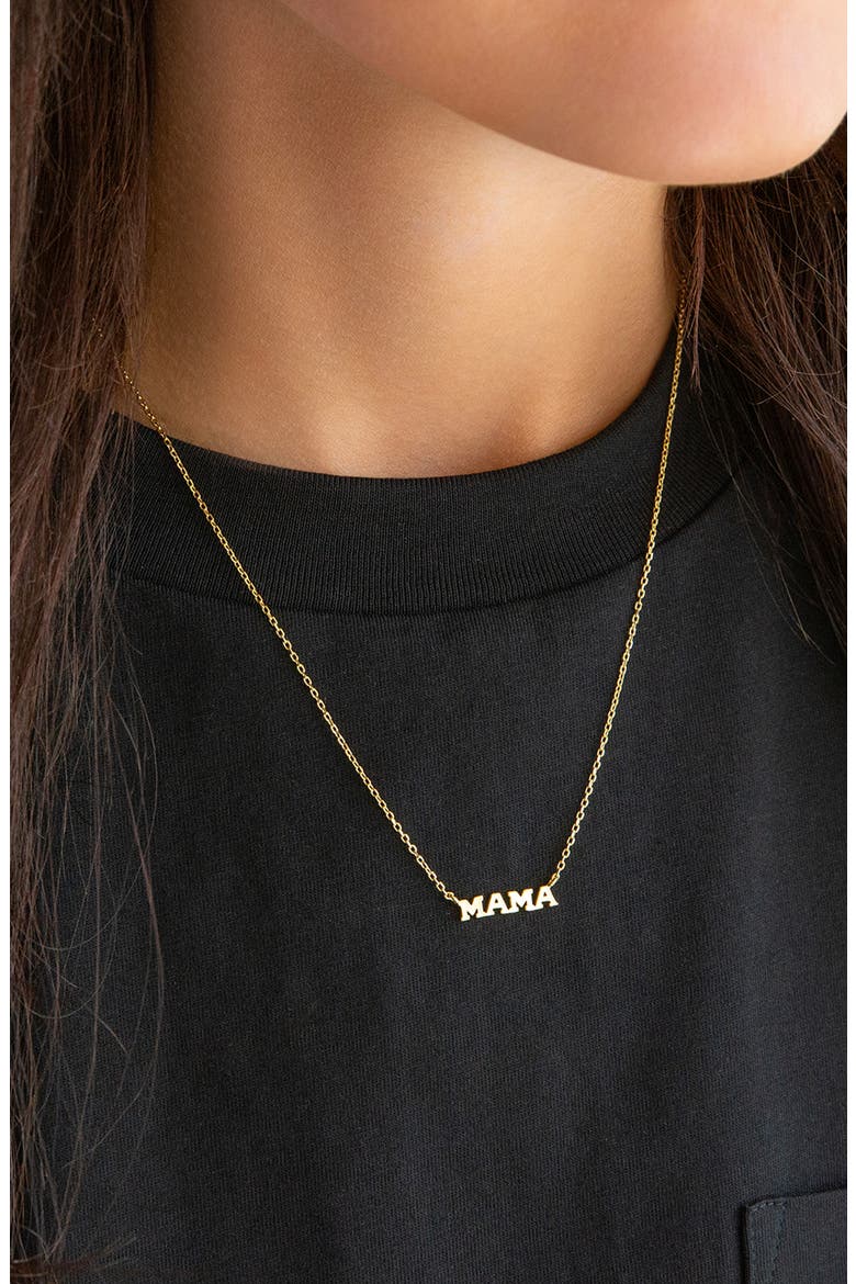 Mama Pendant Necklace, Alternate, color, GOLD PLATED