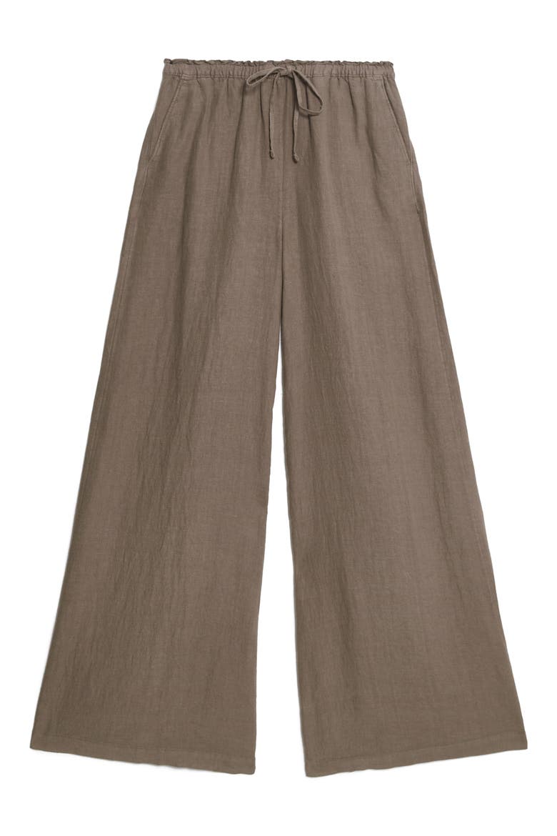 Linen Palazzo Pants, Main, color, NATURAL BEIGE
