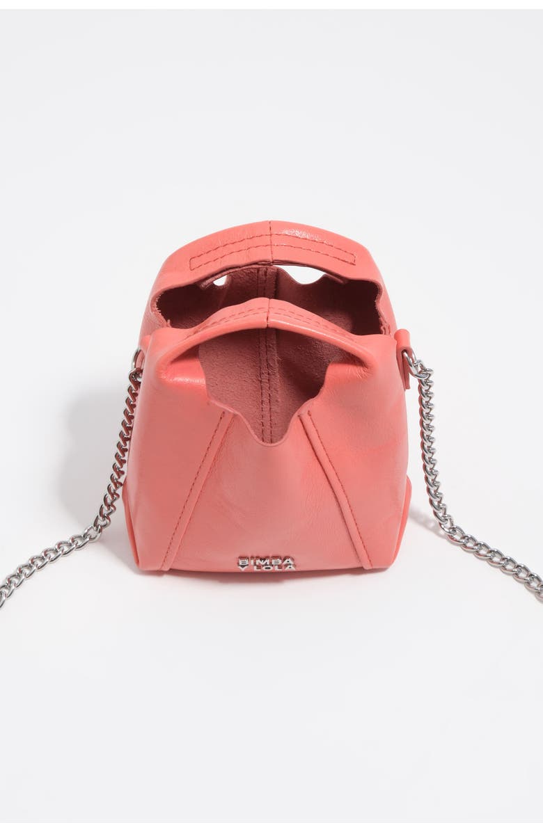 Bimba y Lola Micro Leather Paper Bag, Alternate, color, Coral