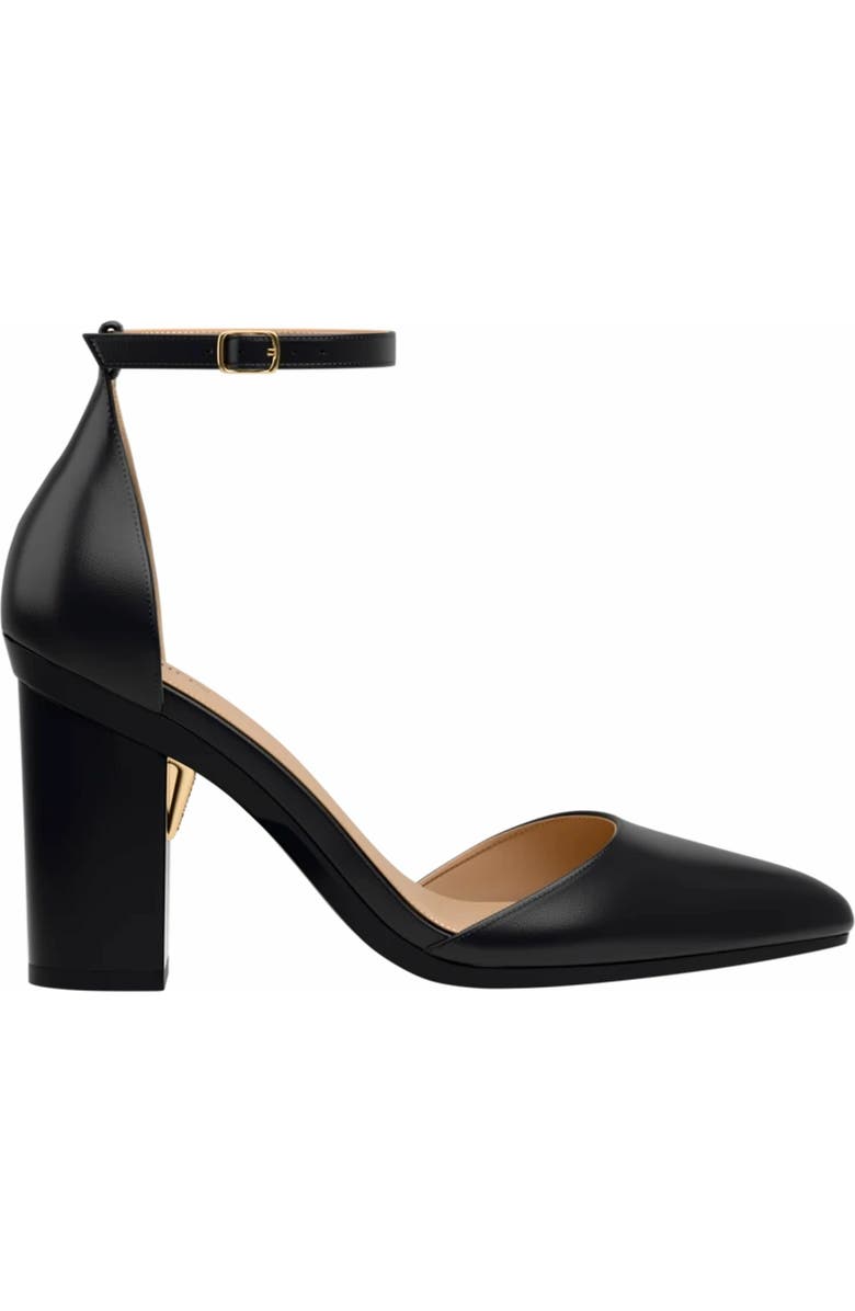 Pashion Footwear The D'Orsay 4" Block Heel, Alternate, color, Coal Leather