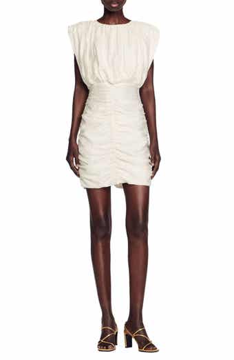 SANDRO Diamant Ruched Dress