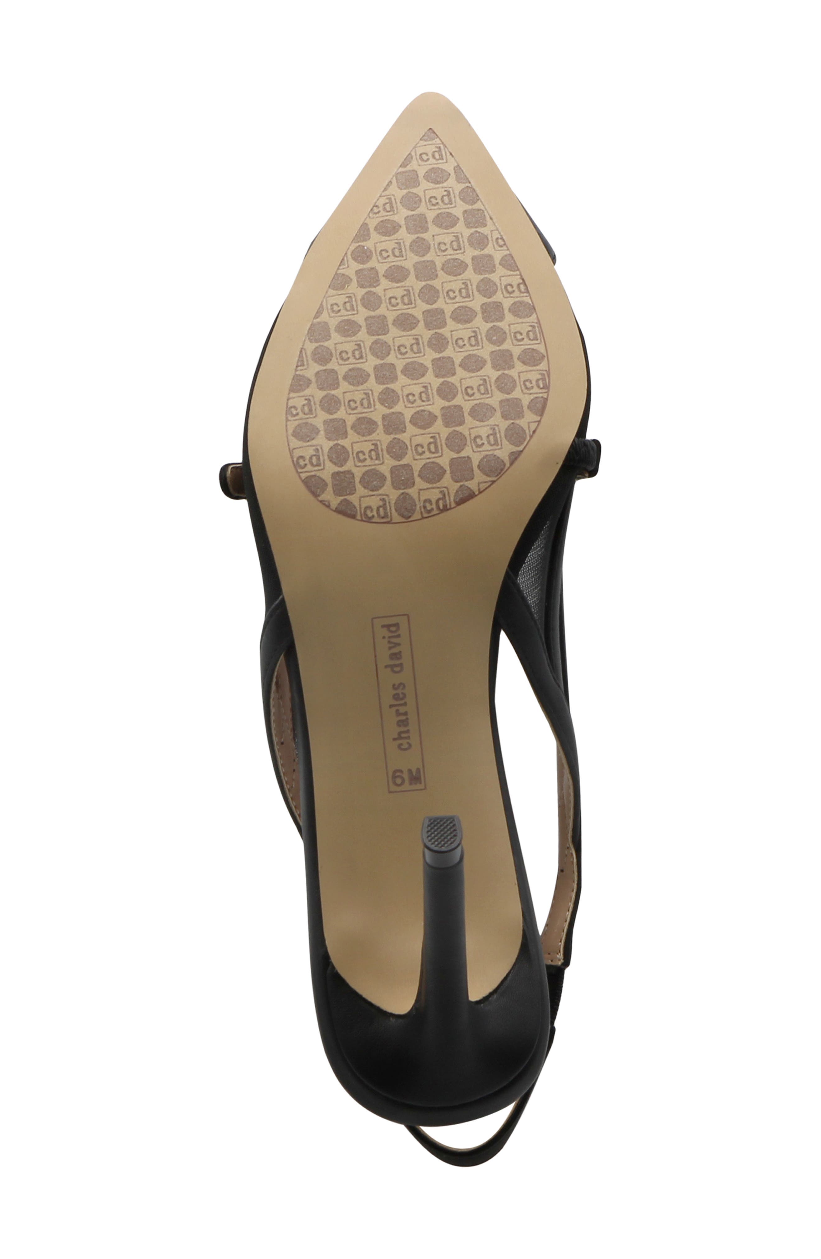 Charles David Swan Slingback Mary Jane Pump, Alternate, color, Black