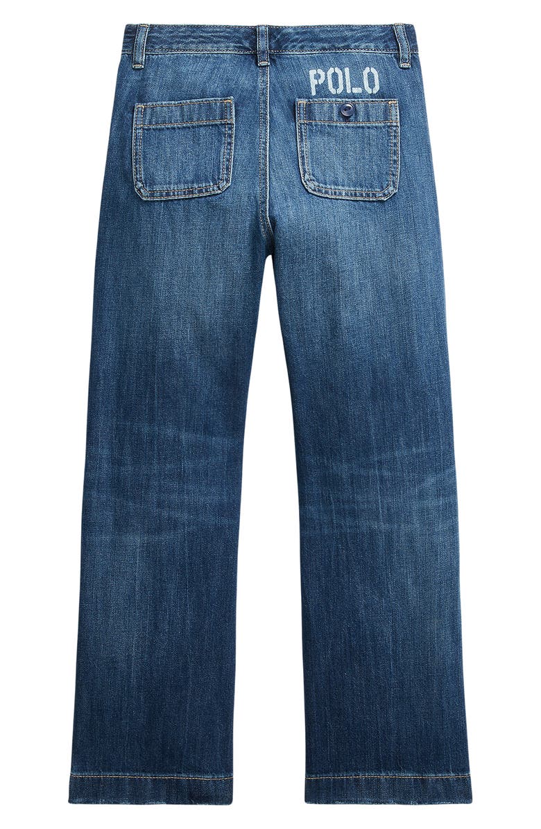 Polo Ralph Lauren Kids' Wide Leg Denim Jeans, Alternate, color, Blue