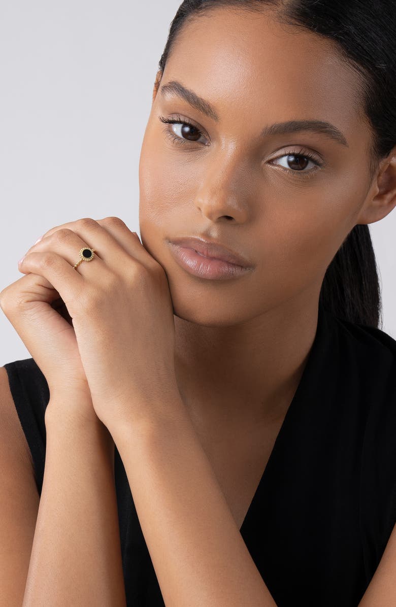 LAGOS Covet Onyx Station Ring, Alternate, color, 