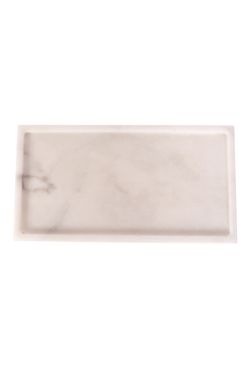 Artifacts Trading Company Rectangular Marble Tray, Main, color, White Matte