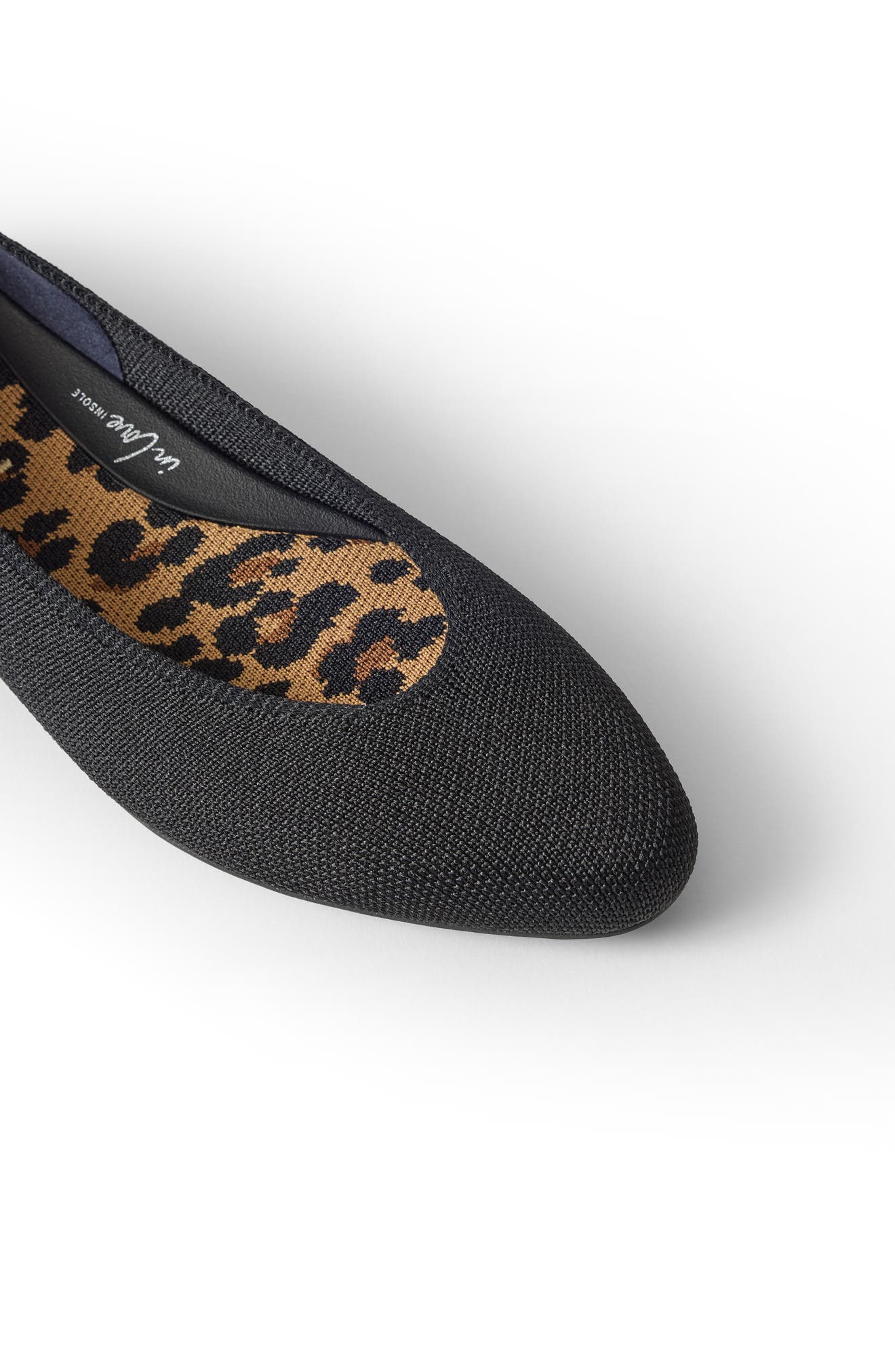The Almond Ballet Flat, Alternate, color, BLACK