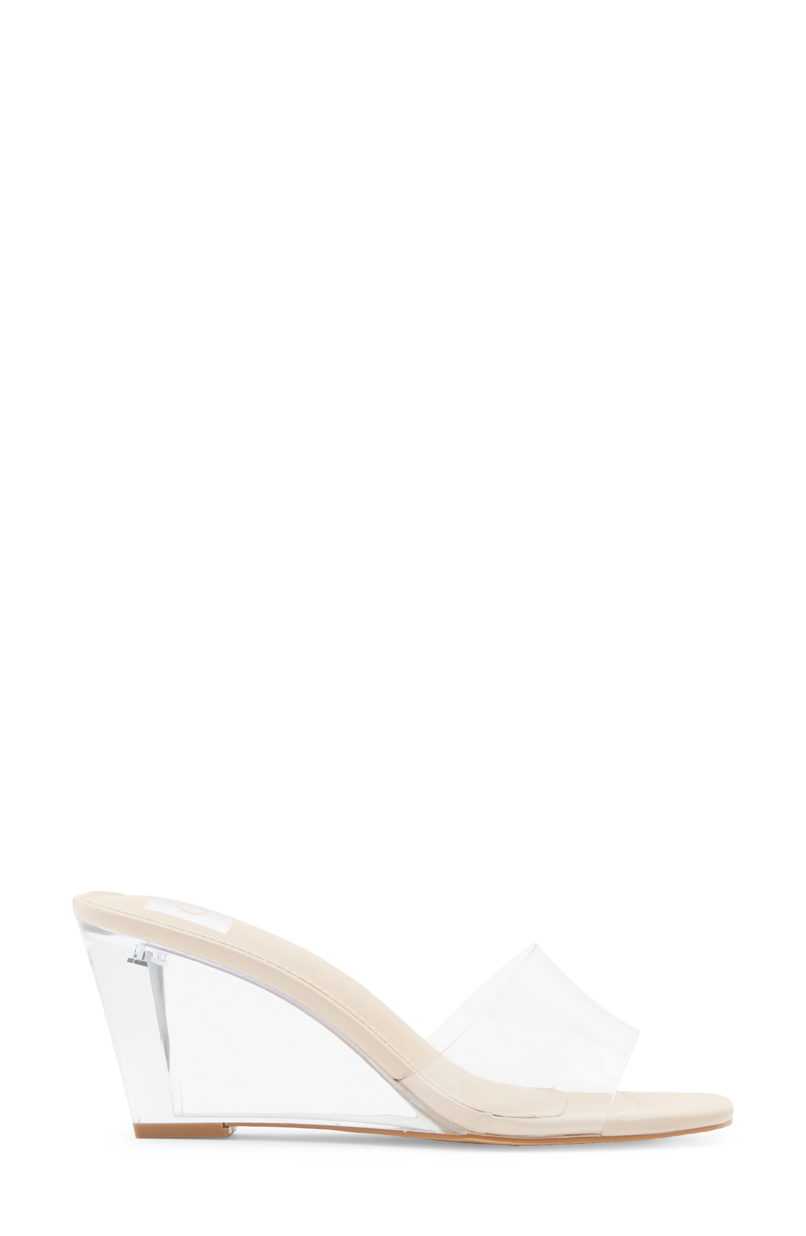 Everess Wedge Sandal, Alternate, color, CLEAR
