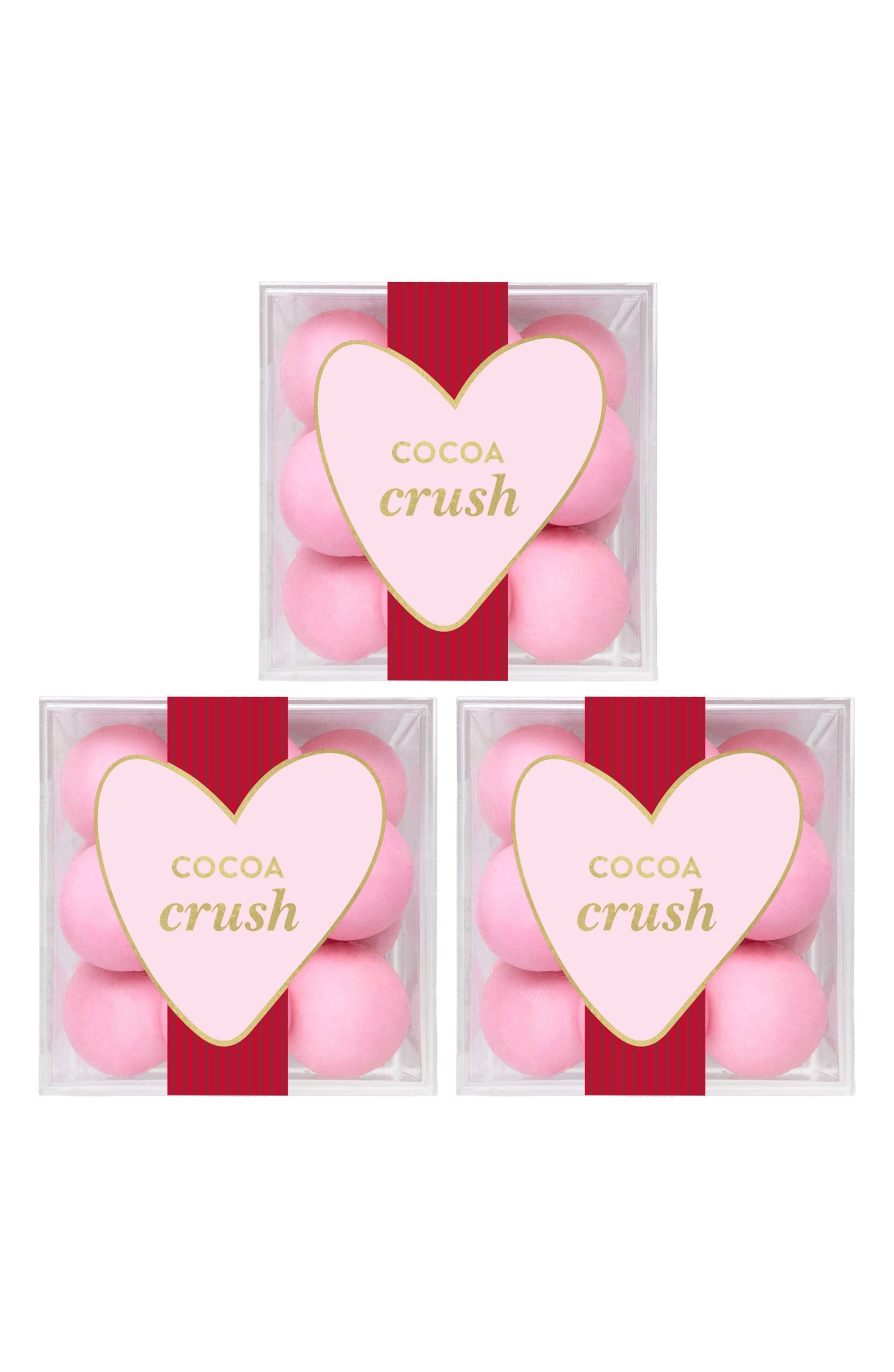 sugarfina Cocoa Crush Set of 3 Pink Brownie Bites Candy Cubes