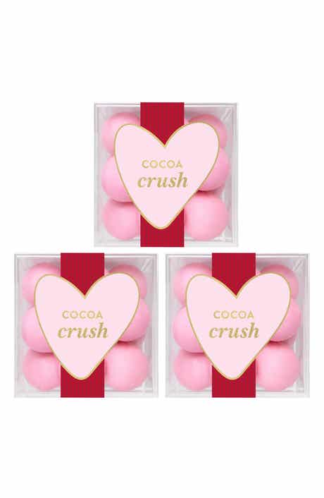 sugarfina Cocoa Crush Set of 3 Pink Brownie Bites Candy Cubes