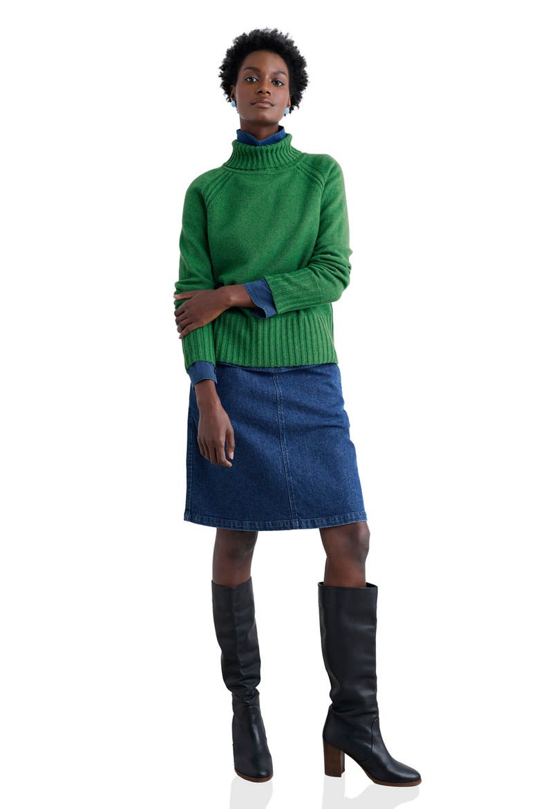 Dovetail Denim Skirt, Alternate, color, MID WASH TIDE