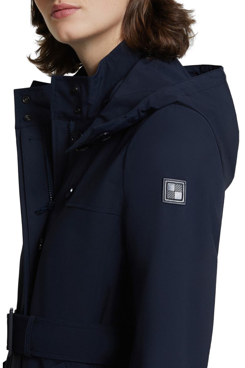 Fayette Wind & Water Resistant Raincoat, Alternate, color, BLACK
