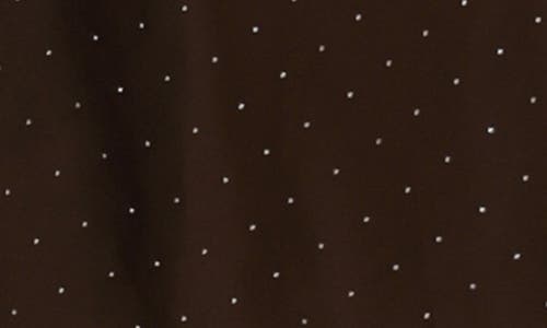 Flying Tomato Polka Dot Long Sleeve Satin Dress In Brown