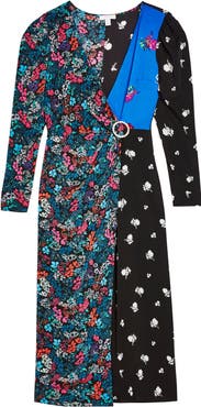 Topshop Grand Estate Mix Midi Dress