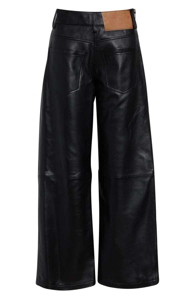 Vaquera Backwards Leather Pants, Alternate, color, Black