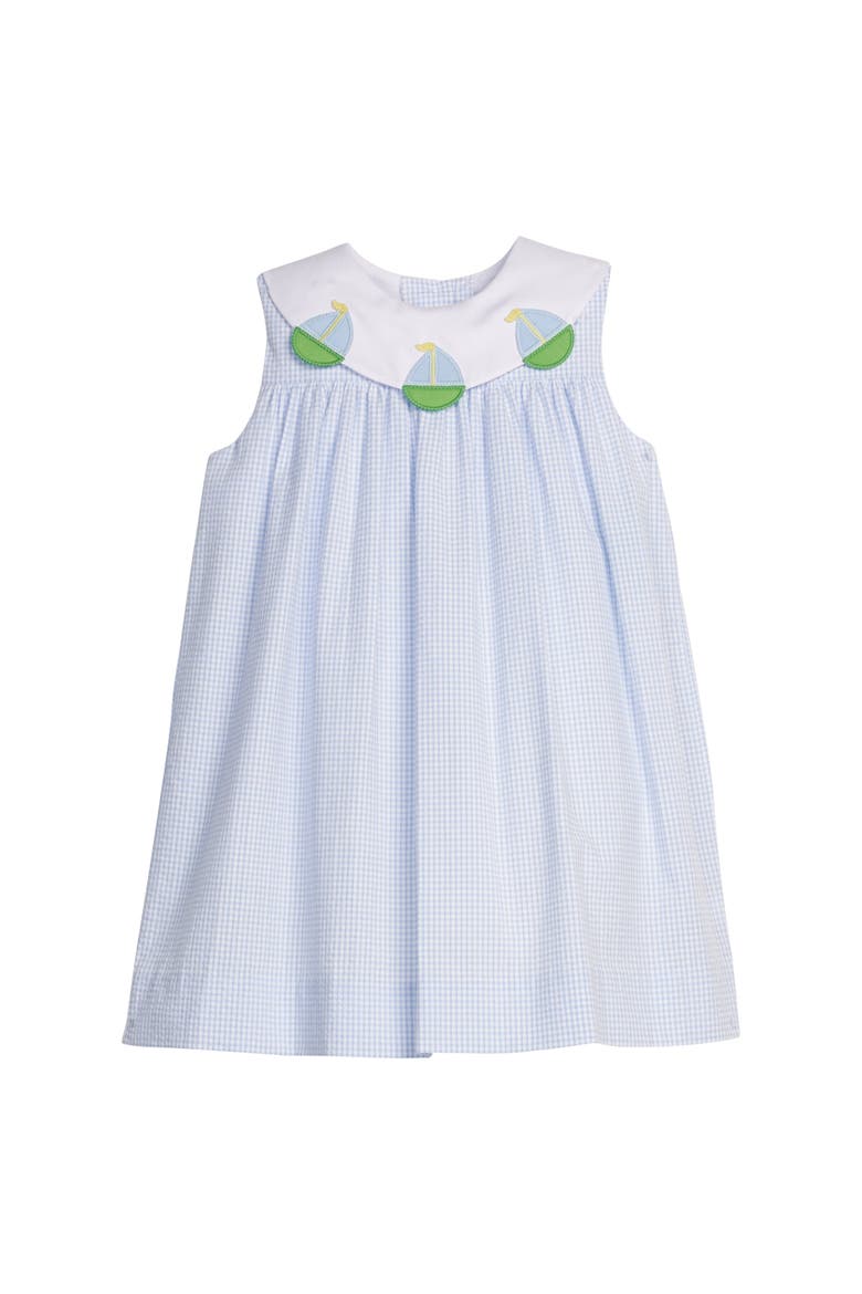 Kids' Applique Bib Dress, Main, color, Sailboats