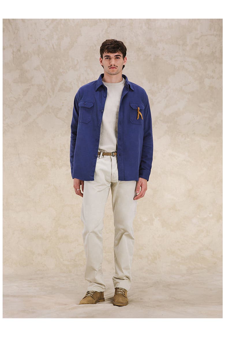 Mescal Flannel Overshirt, Alternate, color, NAVY BLUE