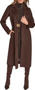 Donna Karan New York Wool Blend Buckle Coat