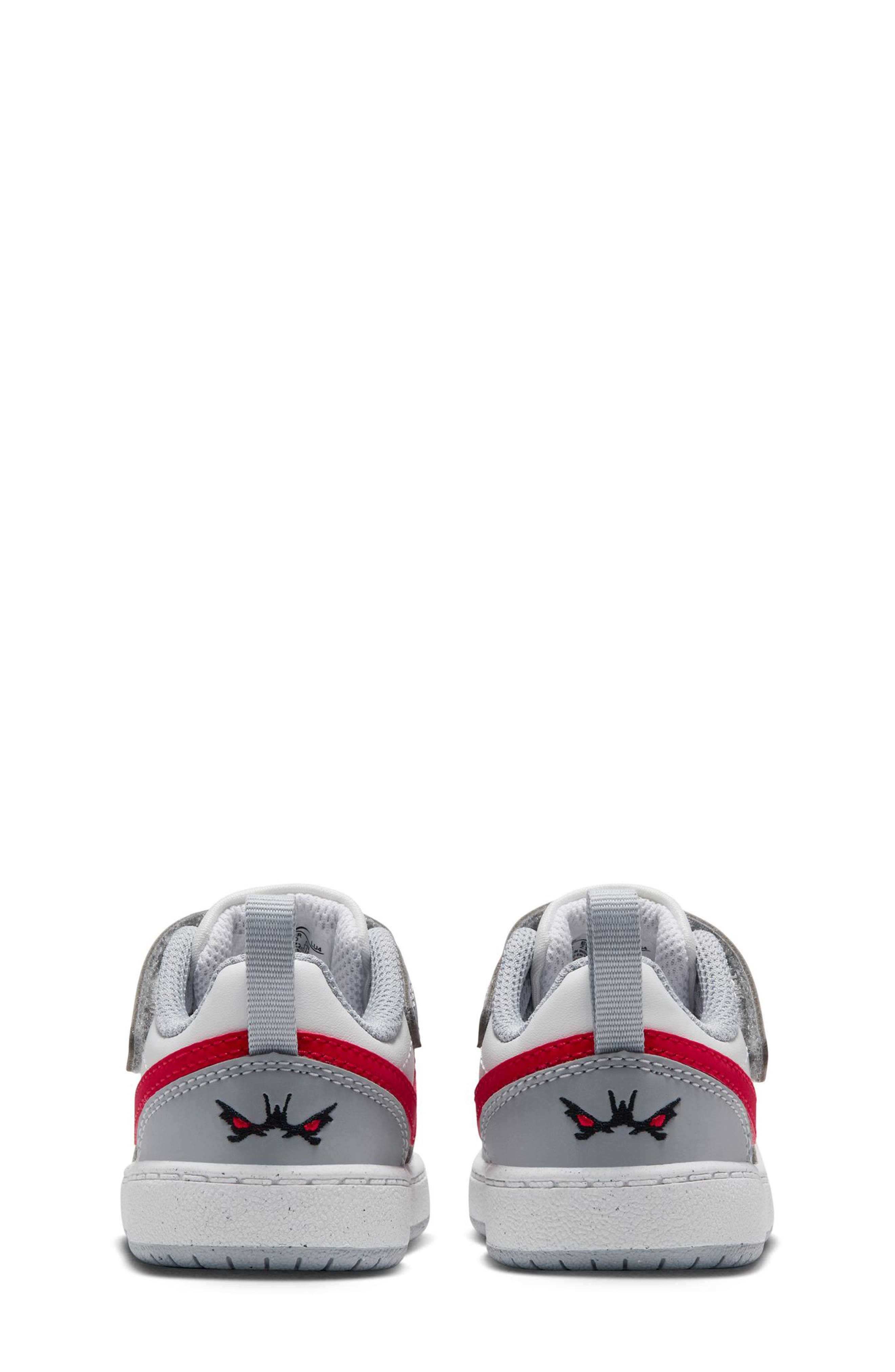 Kids' Court Borough Low Sneaker, Alternate, color, WHITE/ RED/ WOLF GREY