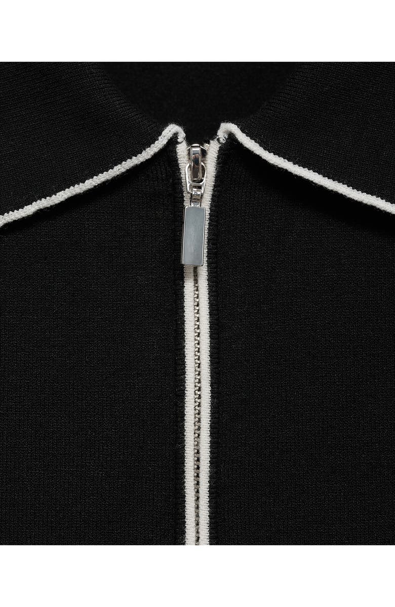 MANGO Tipped Short Sleeve Polo Sweater, Alternate, color,