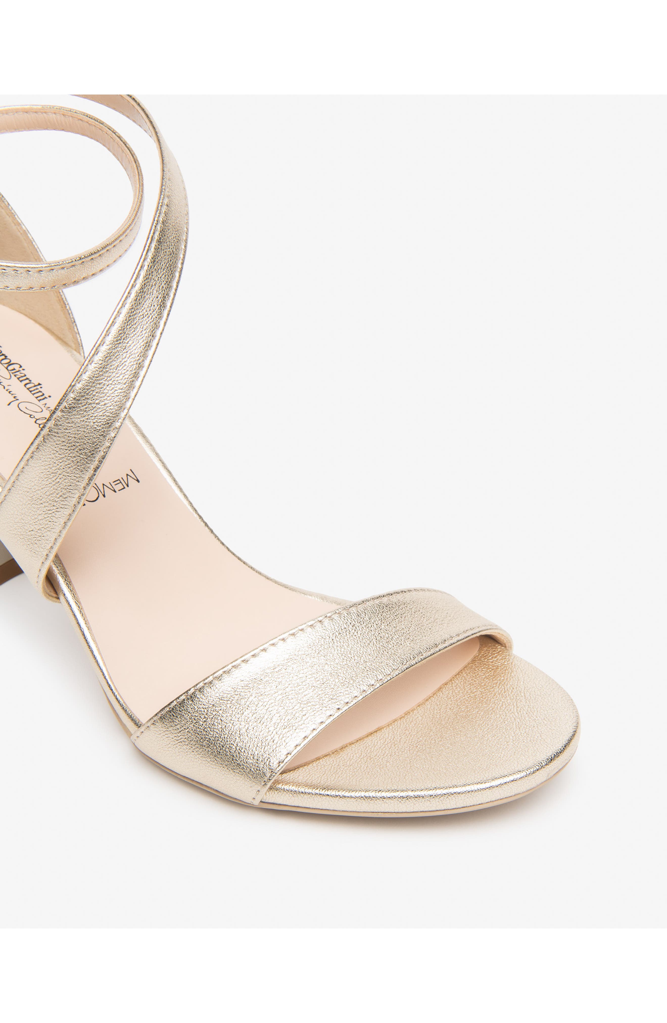 NeroGiardini Ankle Strap Sandal, Alternate, color, Gold