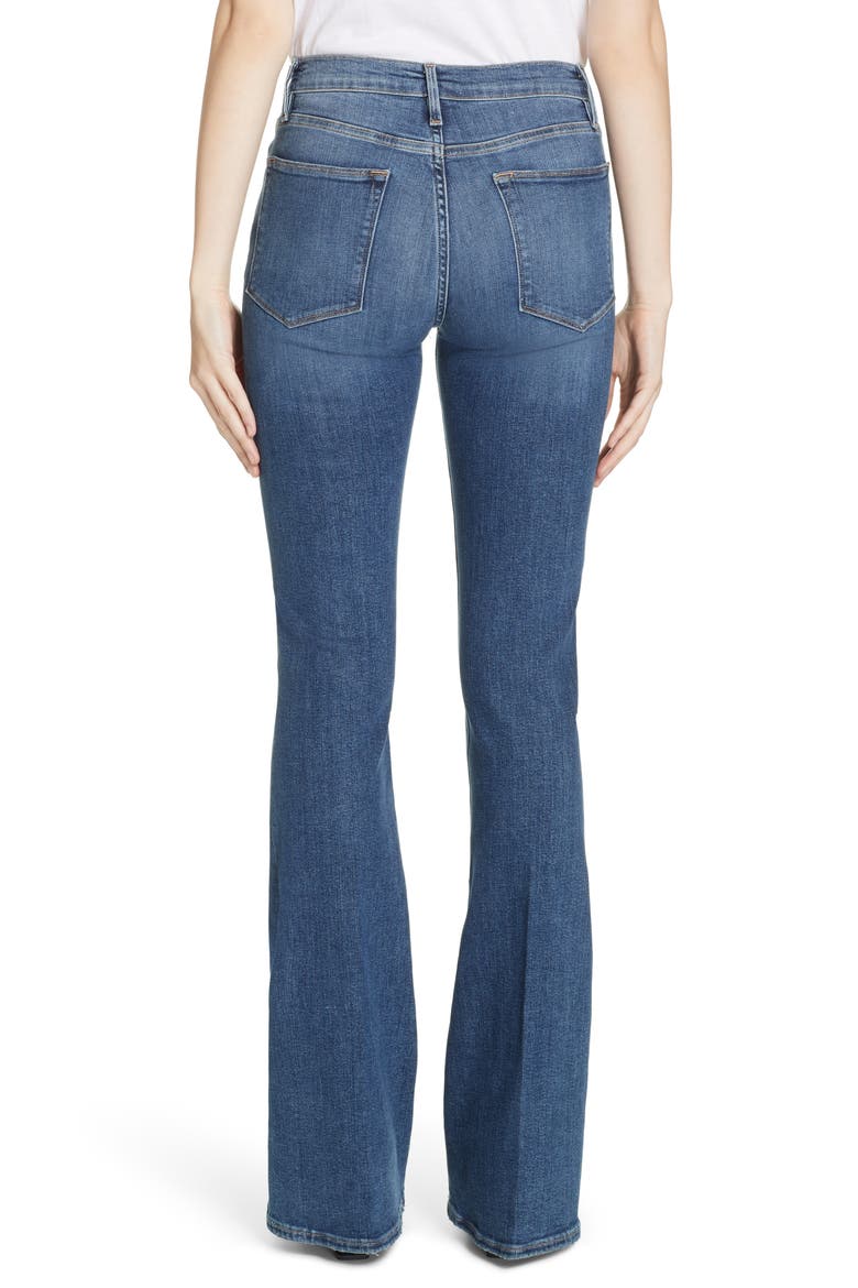 Le High Flare Jeans, Alternate, color, CRISTALLO