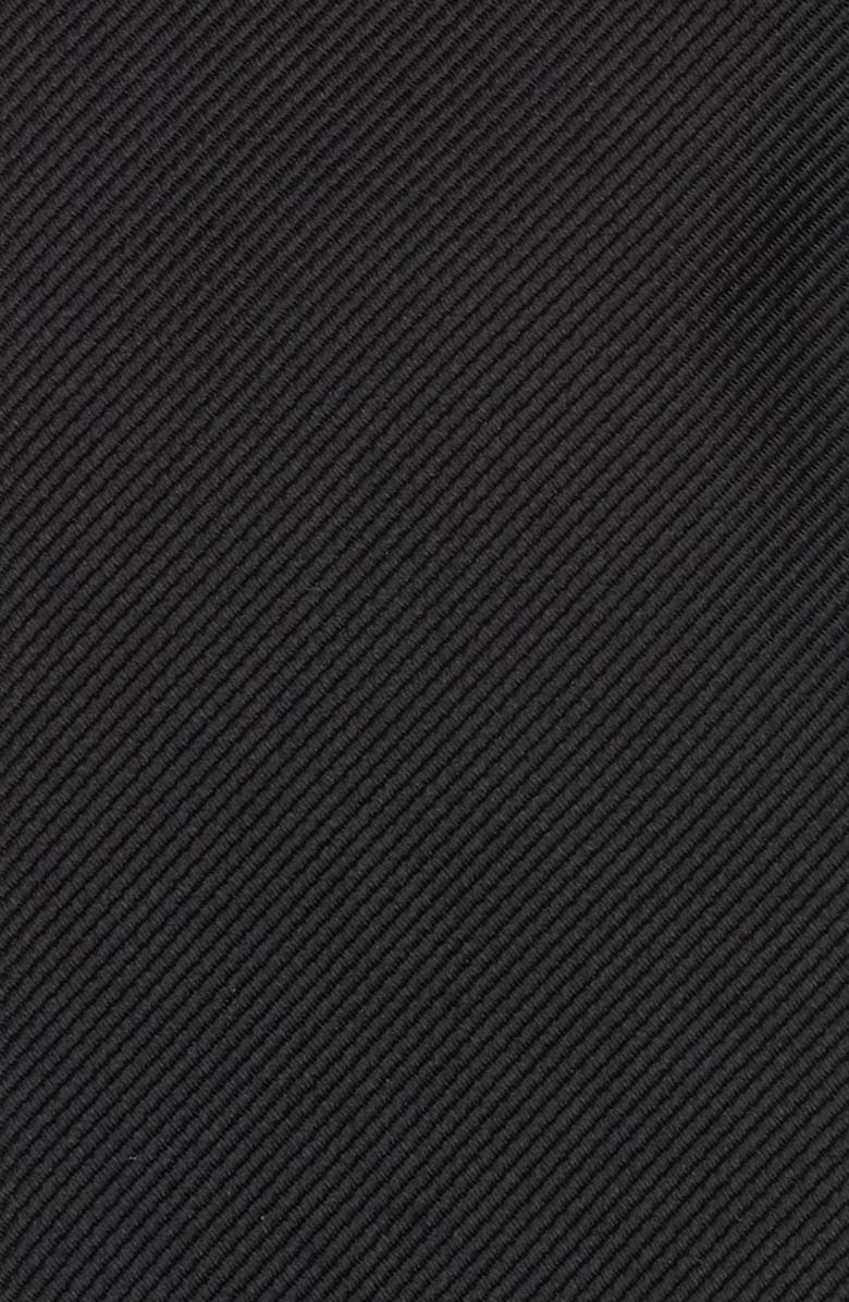 McQueen Jet Crystal Rose Embellished Silk Tie, Alternate, color, 