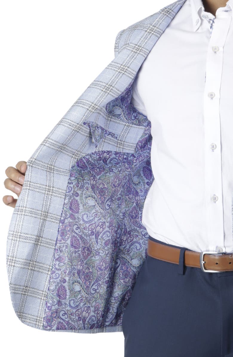 TailorByrd Yarn Dyed Plaid Sport Coat, Alternate, color, Blue