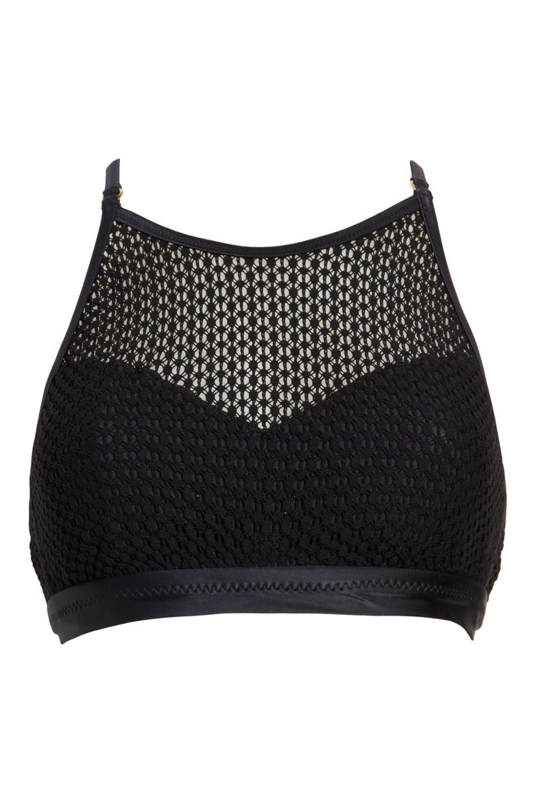 Tank Bikini Top, Alternate, color, BLACK