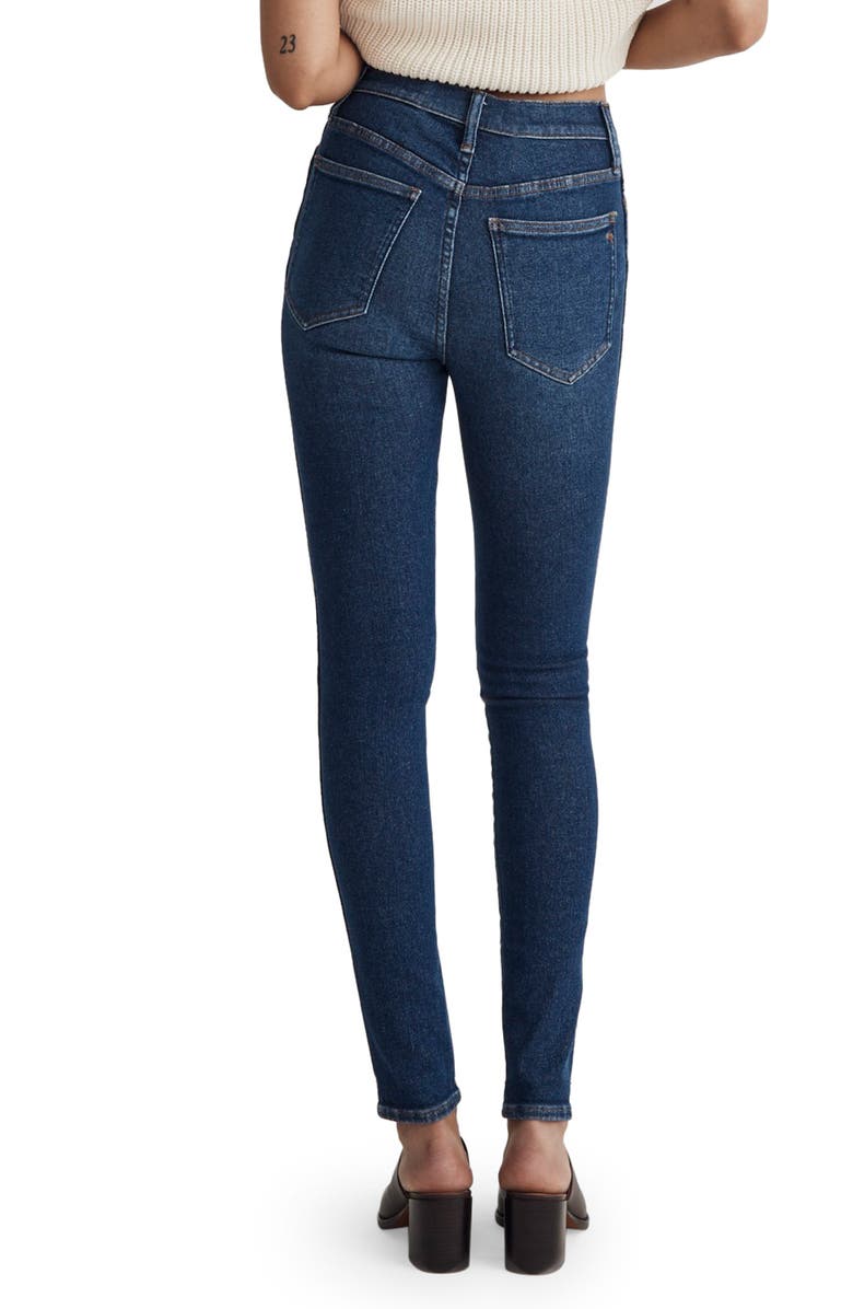Madewell 10" High Rise Skinny Jeans, Alternate, color, Smithley Wash