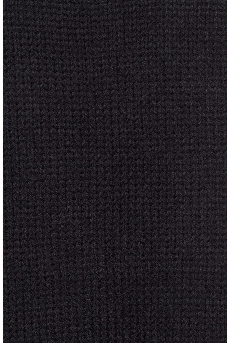 BB Dakota 'Sadi' Faux Fur Trim Knit Vest, Alternate, color, BLACK