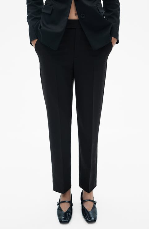 Straight Leg Suit Pants