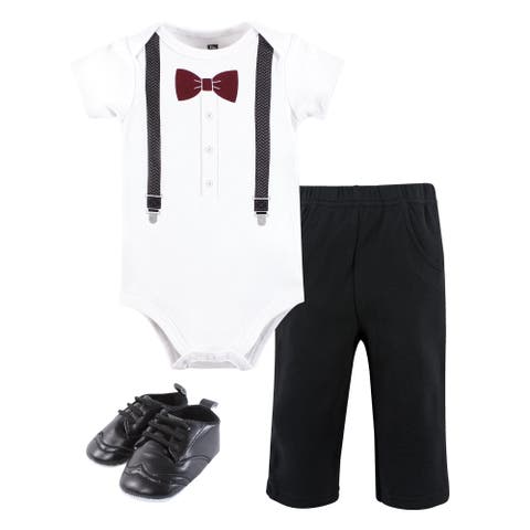 Cotton Bodysuit, Pant and Shoe Set (Baby)